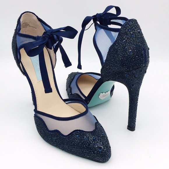 Betsey Johnson | Shoes | Blue By Betsey Johnson Sb Iris Navy Pumps Bridal |  Poshmark